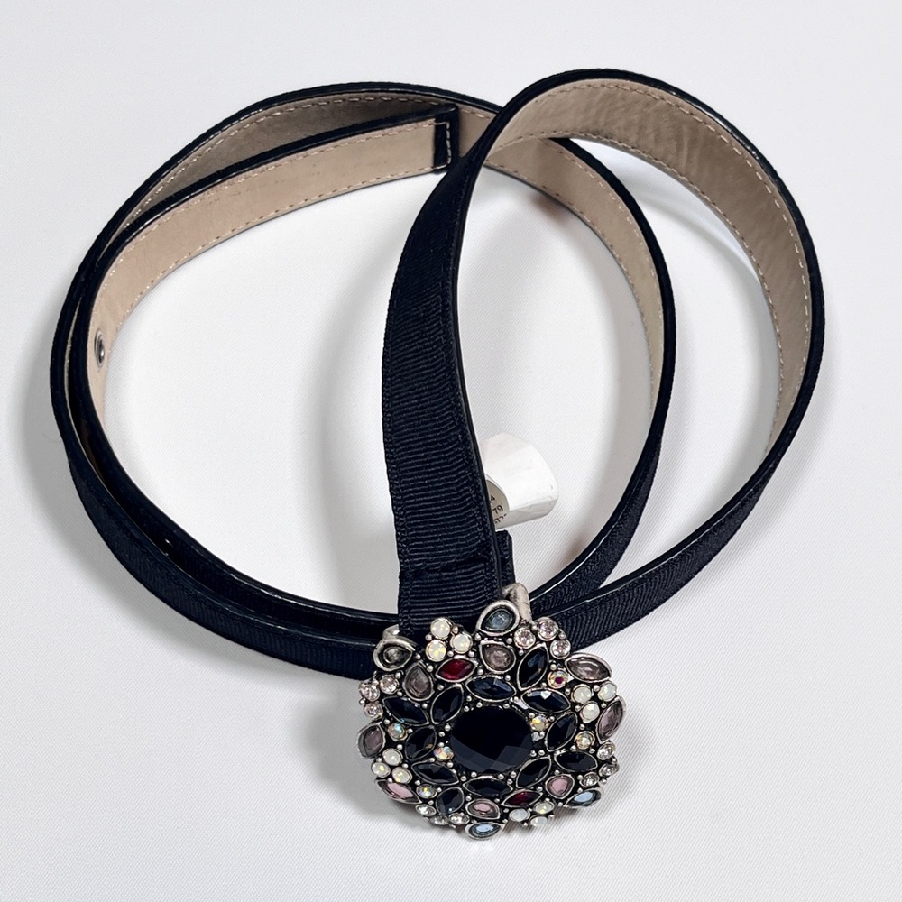 TALBOTS jeweled buckle thin dressy belt